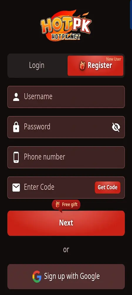 HotPk game login
