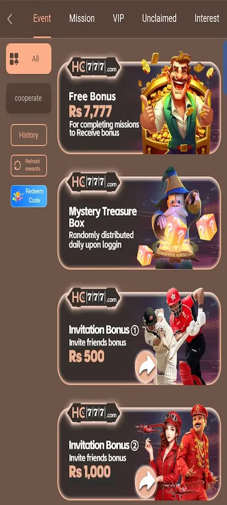 hc777 game feature
